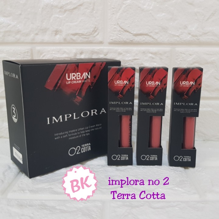 TERLARIS NO 2 LIP CREAM IMPLORA URBAN LIP MATTE TERRA COTTA - Lipstik Kosmetik Bibir
