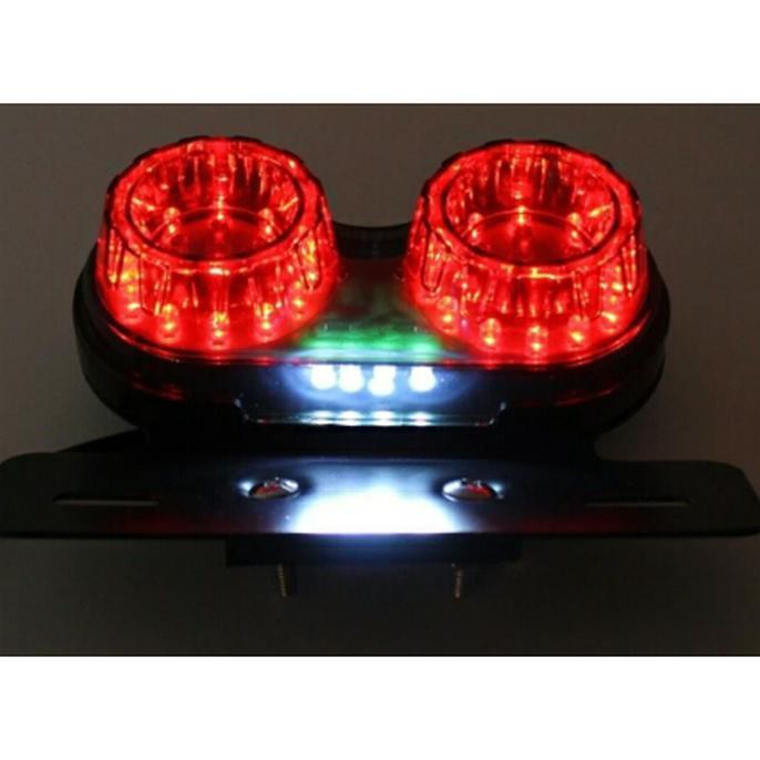 Lampu LED Rem Belakang Plat Nomor Motor Caferacer Bobber Japstyle | Lampu Motor