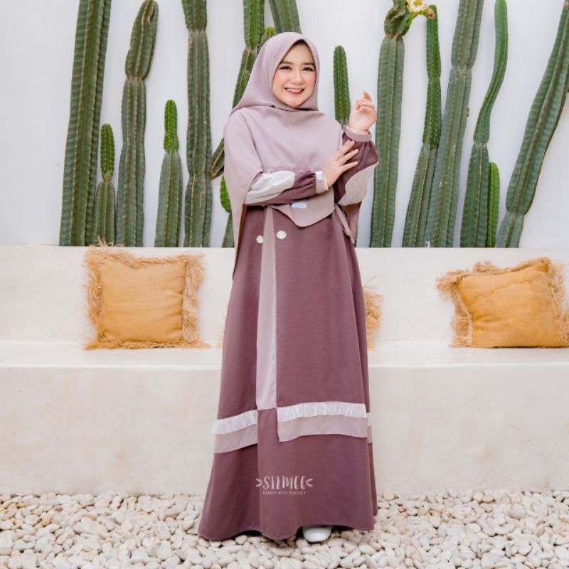 (FREE CASHBACK READY) Dhrya Family Set Sarimbit Dhrya/ Gamis Mom Dhrya Silmee Indonesia