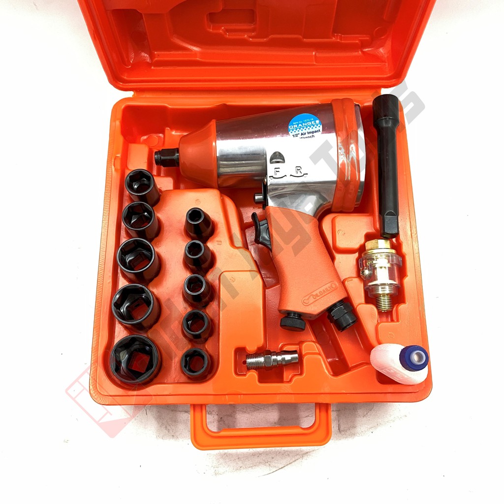 ORANGE Air Impact Wrench Kit 1/2 Inch Mesin Buka Baut Angin Kompresor