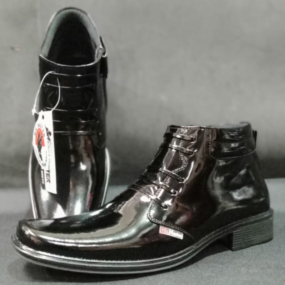 Sepatu Pdh Pantofel Tali Putar Kilap Kulit Sintetis Premium Untuk Kerja Kantor TNI POLRI SECURITY SATPAM