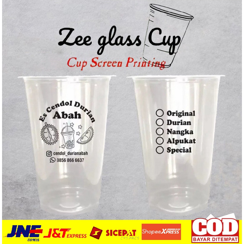 Jual Sablon Cup Datar Pp Printing Cup Datar Gelas Cup Sablon Cup Datar 12oz 16oz 22oz Murah 300 9714