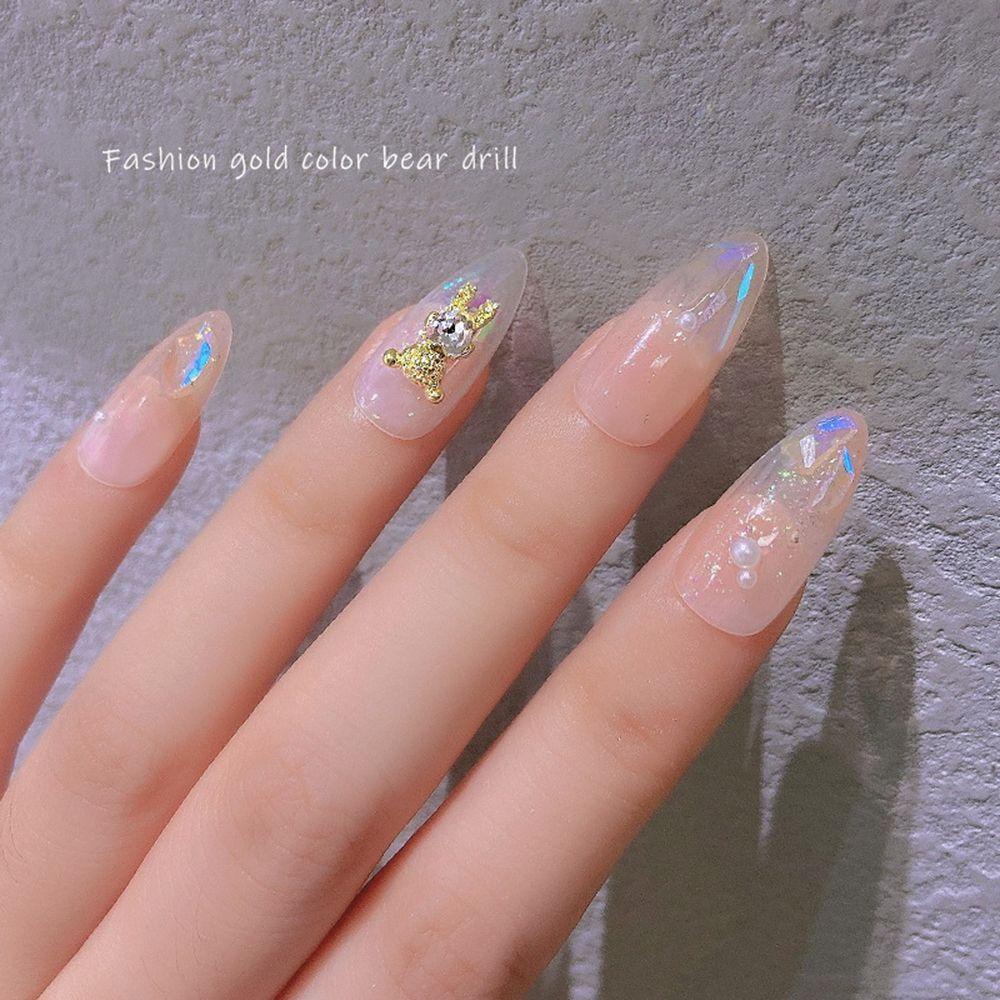 Mxbeauty Bear Nail Art Perhiasan Alloy Lucu Logam Berlian Perhiasan Indah DIY Dekorasi Nail Art