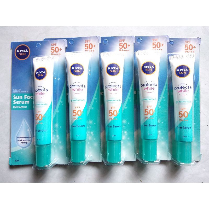 Nivea Sun Protect &amp; White Instant Aura Serum Spf 50+ Pa+++ 30 Ml Sunscreen Sunblock Nivea Sun Triple Protect SPF 50+ PA+++ Anti Pollution 40 Ml