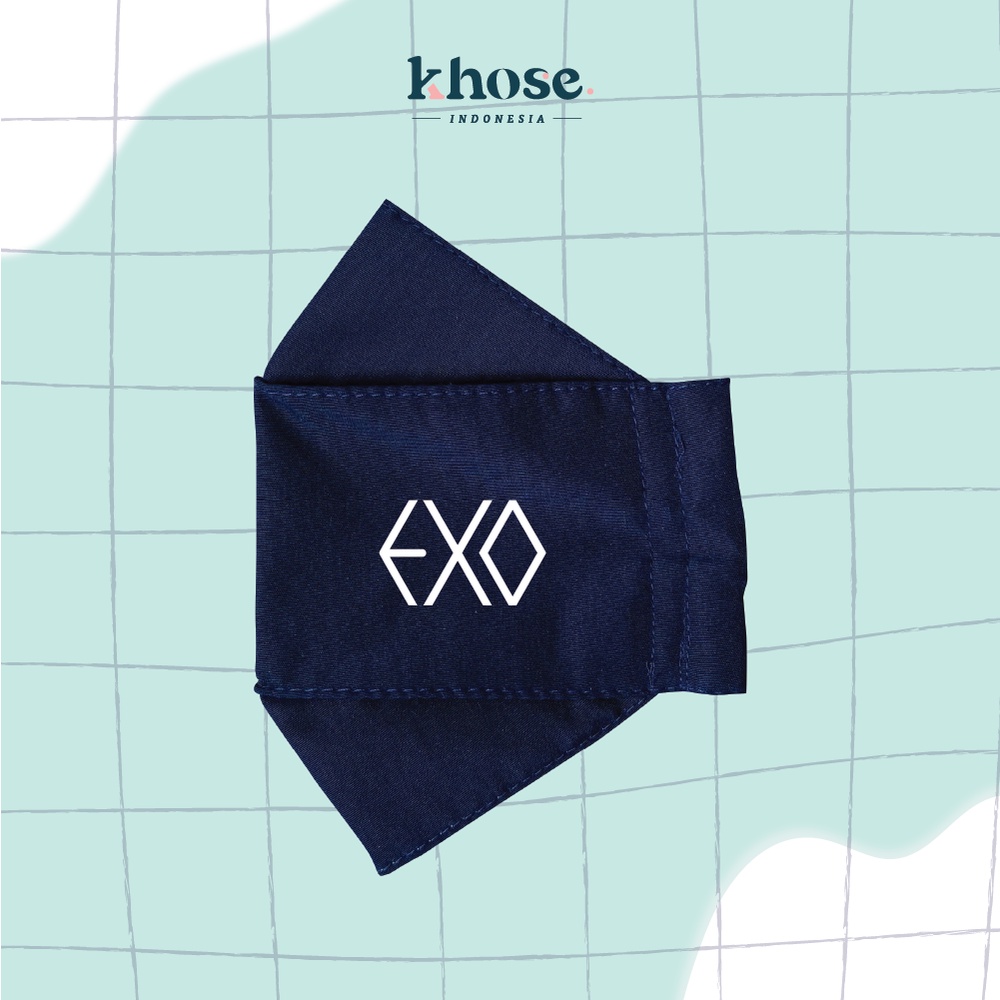 KHOSE Masker Kain 3D 3Ply DEWASA Water Resistant EXO / Masker EXO-L