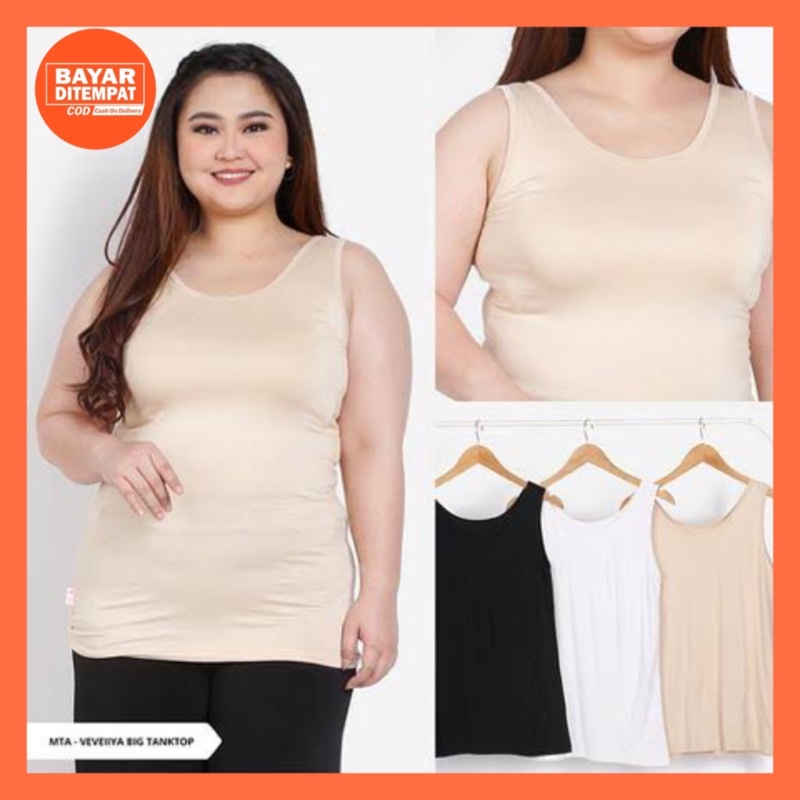 Tanktop Wanita Big Size Super Jumbo XXXL BB diata 90kg Tangtop Wanita Jumbo Kaos Singlet Wanita Big