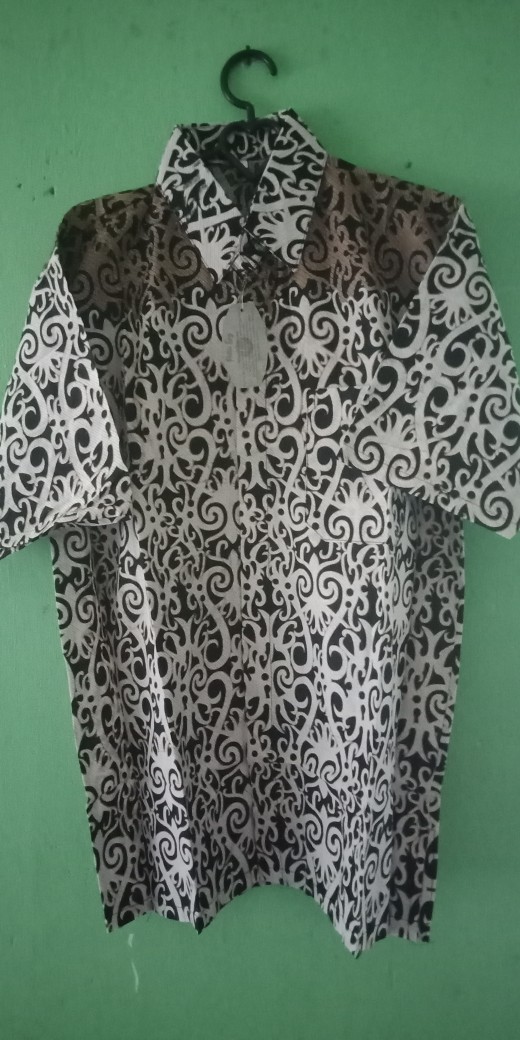 Hem Kemeja Baju Batik Lengan Pendek Fashion Pakaian Kerja Pria Cowo Cowok Laki Laki Pekalongan