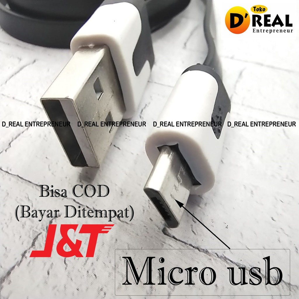 [ Isi 2pcs ] KABEL CHARGER FAST CHARGING 2.1A GEPENG MICRO USB CABLE FOR ANDROID HIGH QUALITY