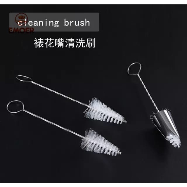 Sikat Kuas Pembersih Spuit Cleaning Brush Piping Nozzle / Kuas Sikat Segitiga Pembersih Spuit Spuit Cleaning Brush