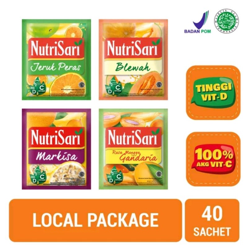 

Nutrisari 4 Rasa Local Package isi 40 Sachet