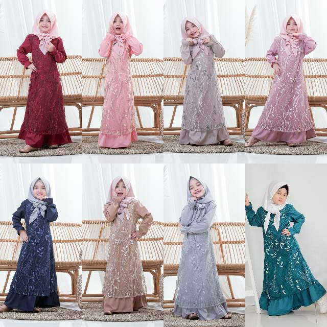 Rayya lebaran series / gamis couple / gamis tille lebaran