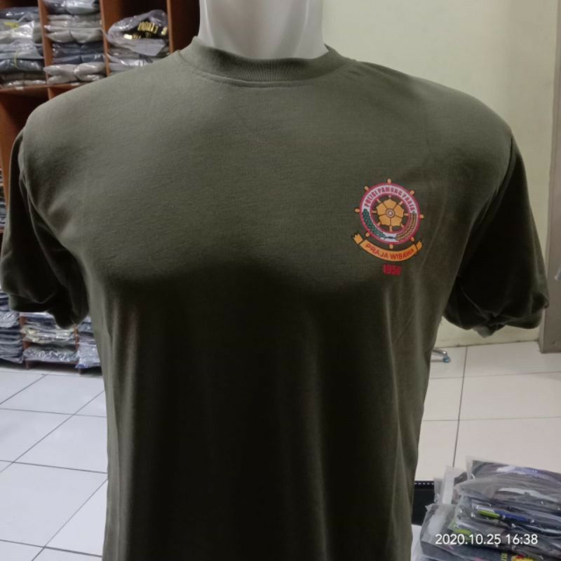kaos POL PP, kaos hijau sablon pol pp, kaos dalam pol pp, kaos sablon polpp