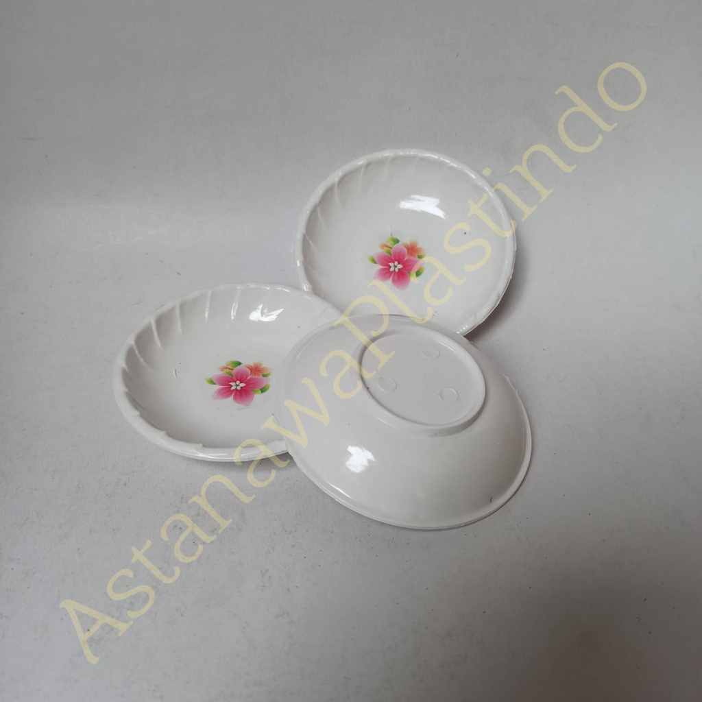 12 pcs (1 Lusin) Mangkok sambal putih mangkuk saos kecap plastik bukan melamin serbaguna