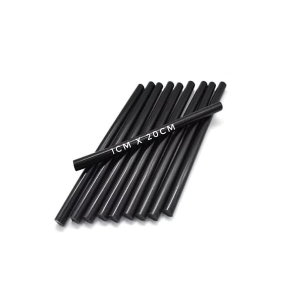 

HITAM BESAR 10MM ISI REFILL LEM TEMBAK BESAR HITAM GLUE GUN STICK 20CM