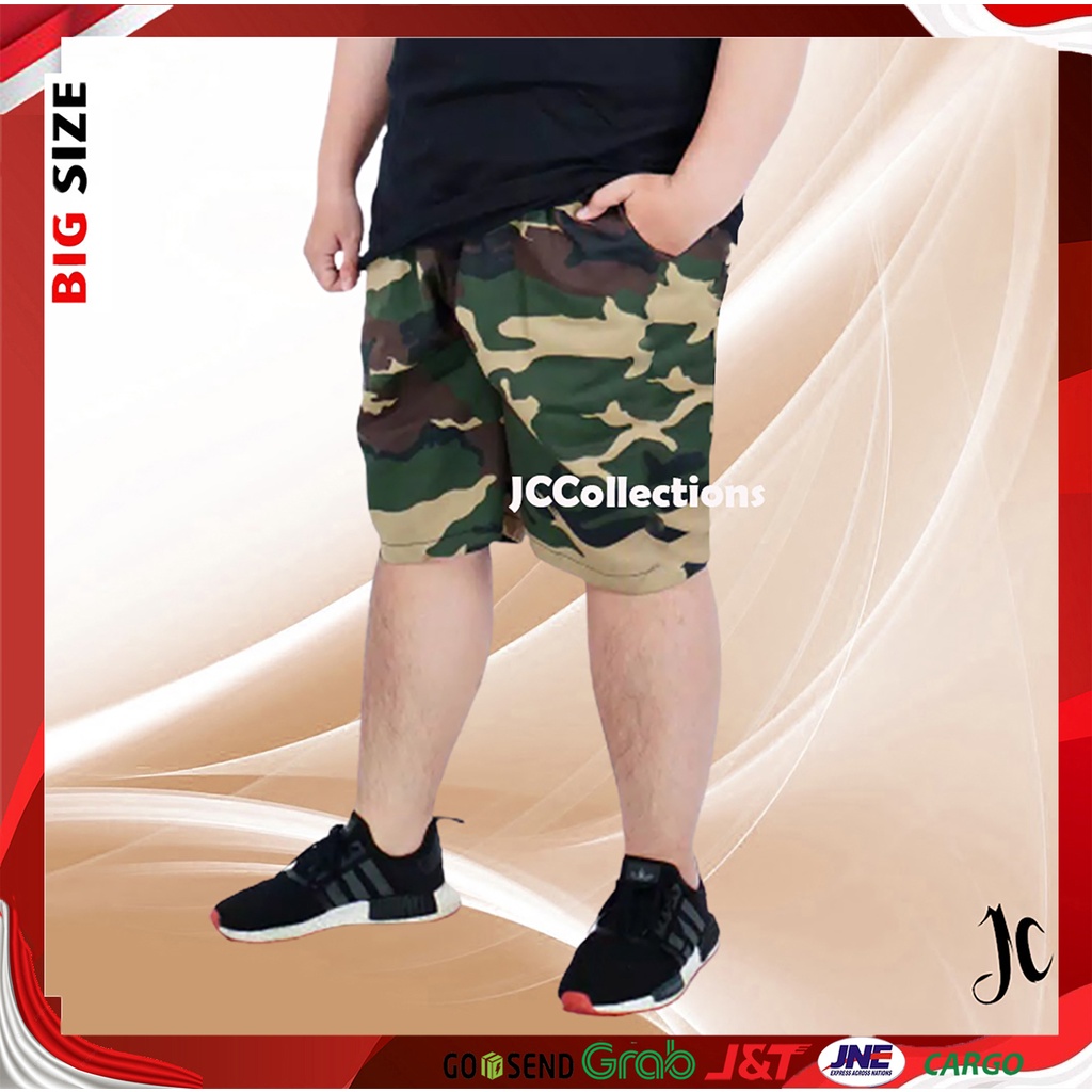 Celana Pendek Pria JUMBO Army BIG SIZE Pria Ecco Loreng - JCCollections