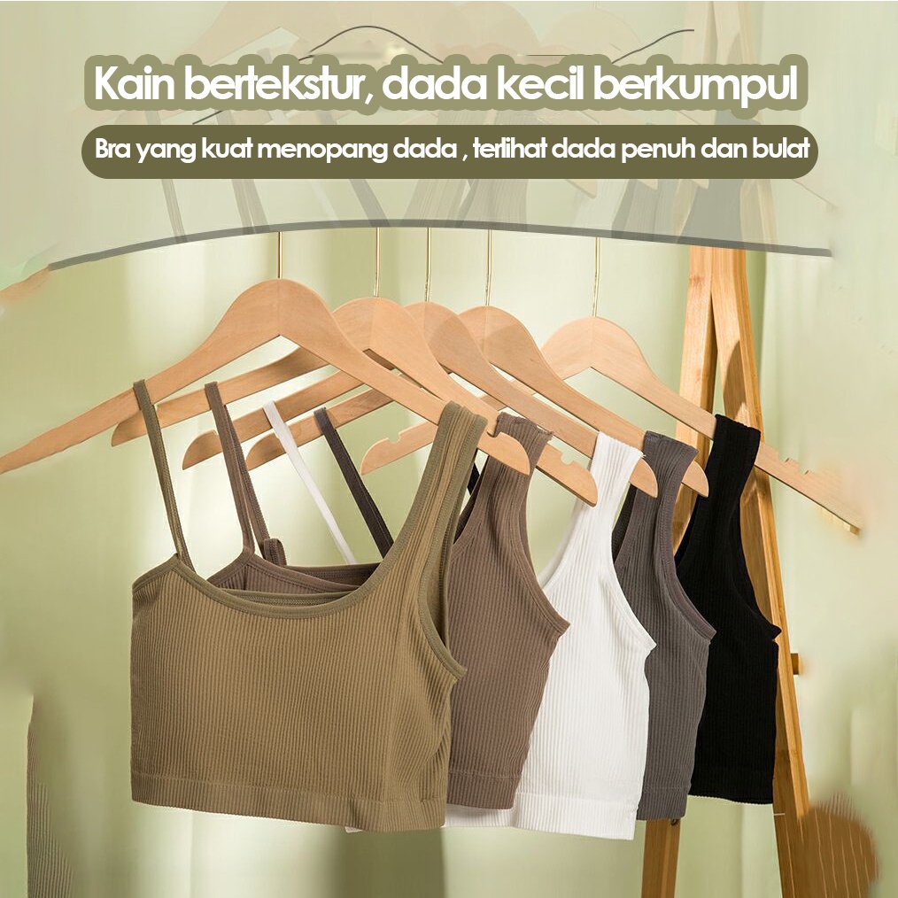 CJBH-HS TINO Tanktop Crop Halter neck Top Bra dalaman Wanita Import