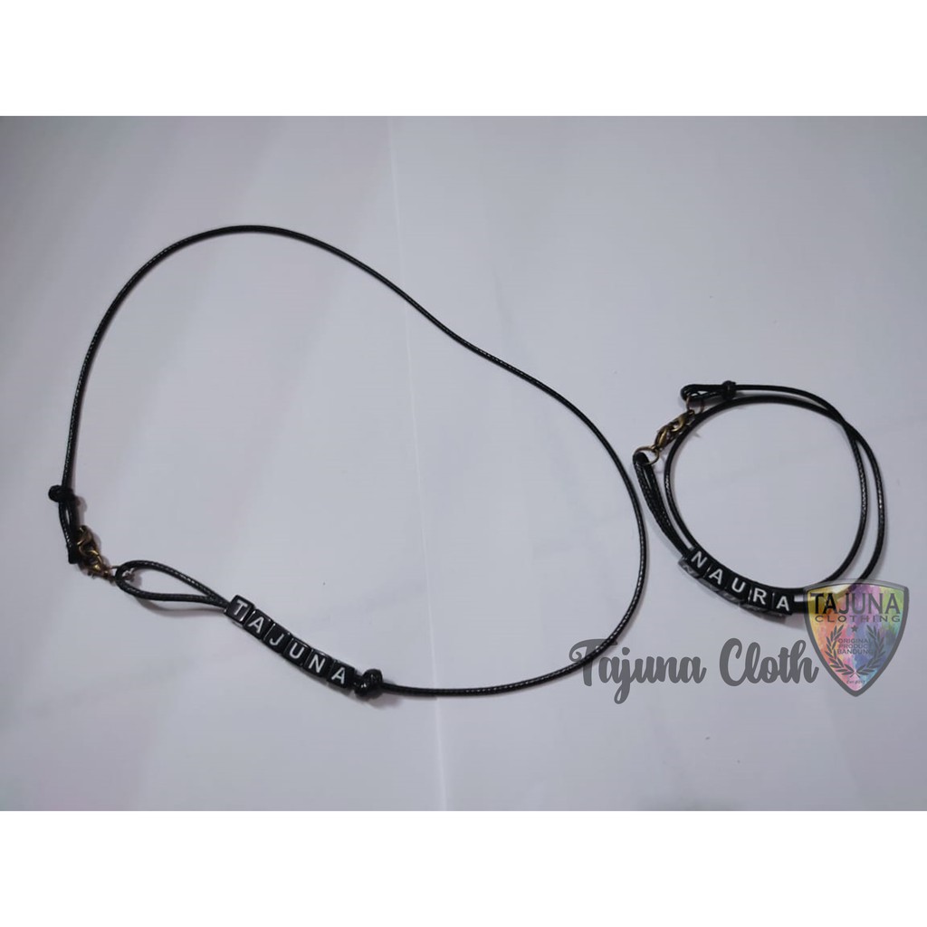 4 in 1 strap masker bisa custom nama/masker lanyard/kalung masker/gelang/konektor masker