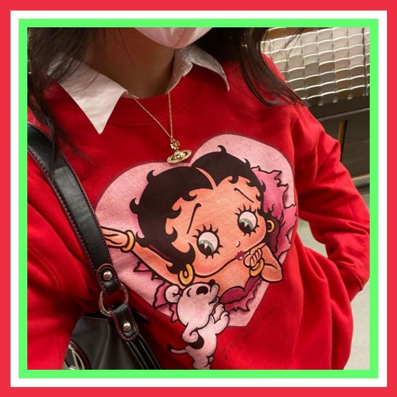 betty boop sweater sweatshirt | betty boop outfit indie kid style