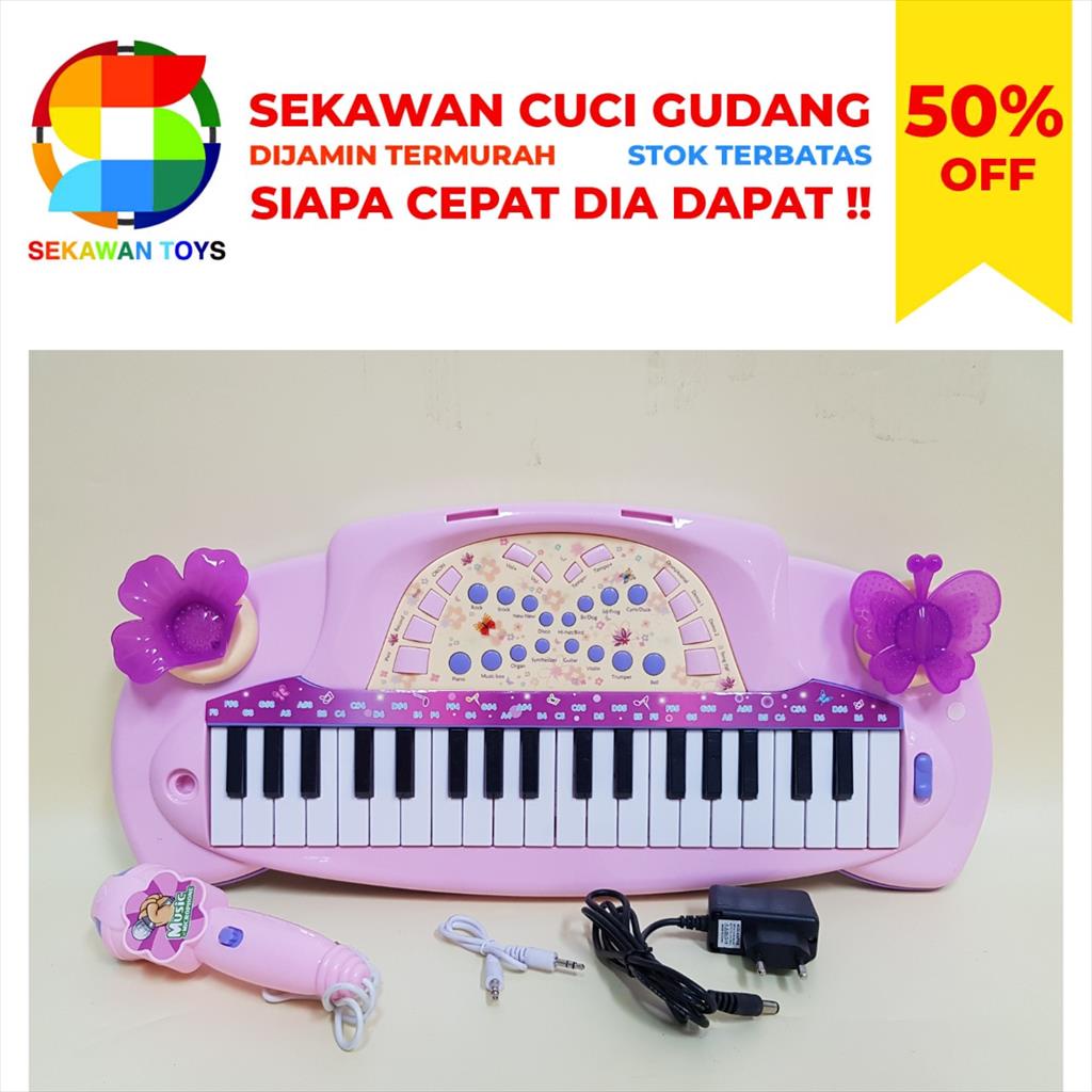 Mainan Piano JUMBO/ Mainan  My Piano Cewek SEKAWAN SALE 16