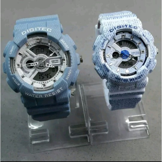 Jual jam tangan digitec original couple digitec 2114 digitec 2115 blue Murah