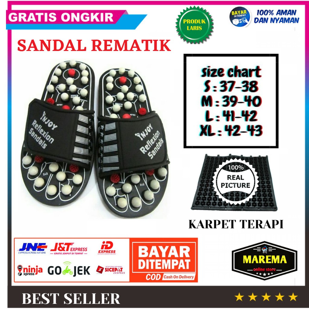 BISA COD Sandal Kesehatan Injoy Sandal Refleksi Sandal Terapi Sendal Kesehatan-7