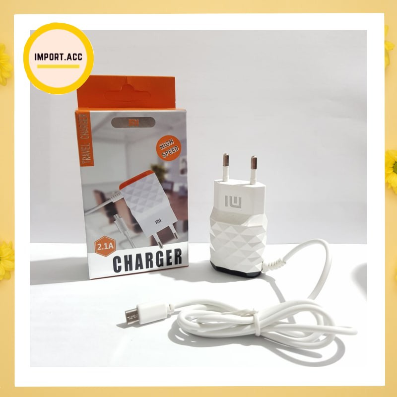 Travel Charger Diamond 2.1A Branded 2USB Port [IMPORT]