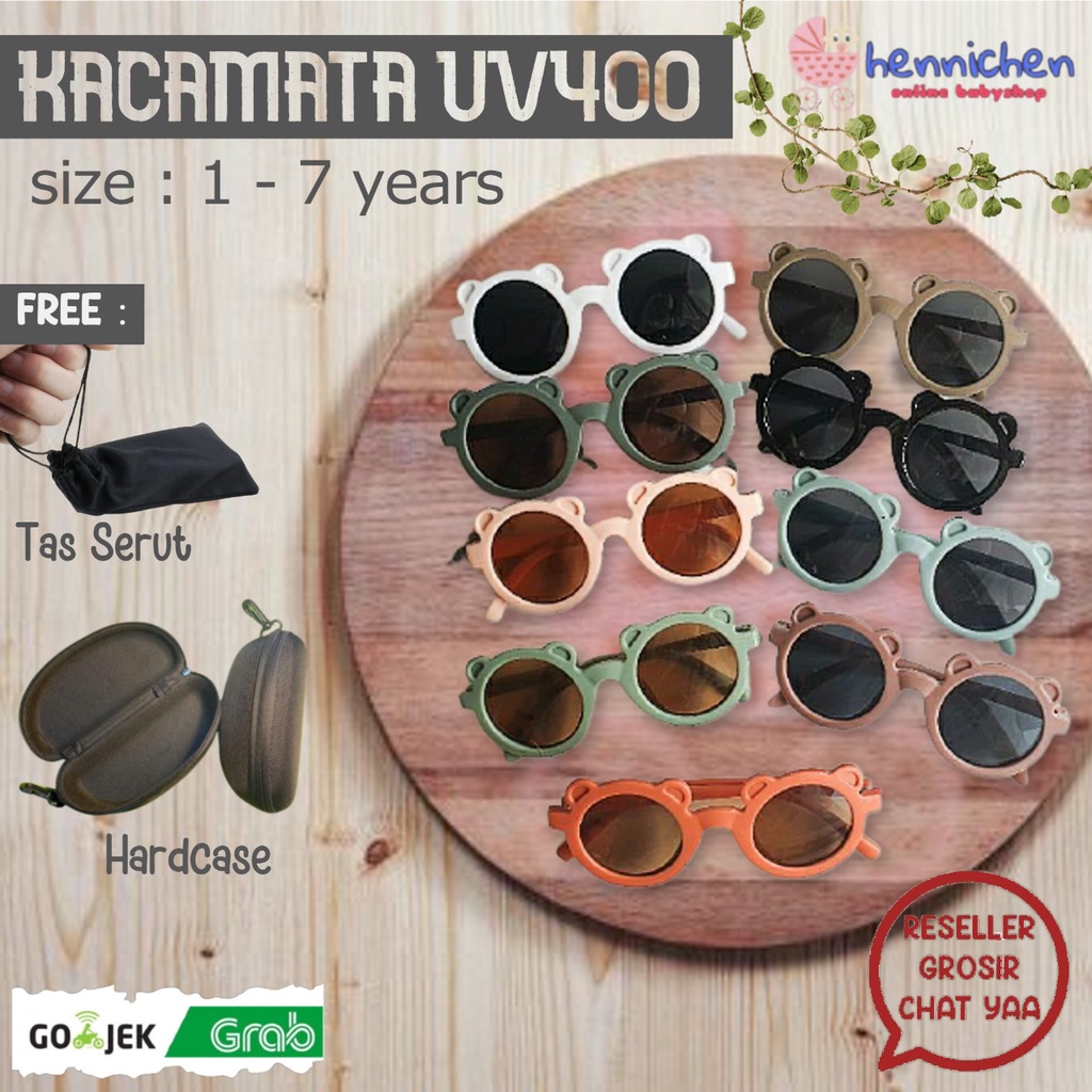 Kacamata Bayi Balita Anak 0-8 tahun | Retro Korean Fashion Unisex | Kacamata UV 400