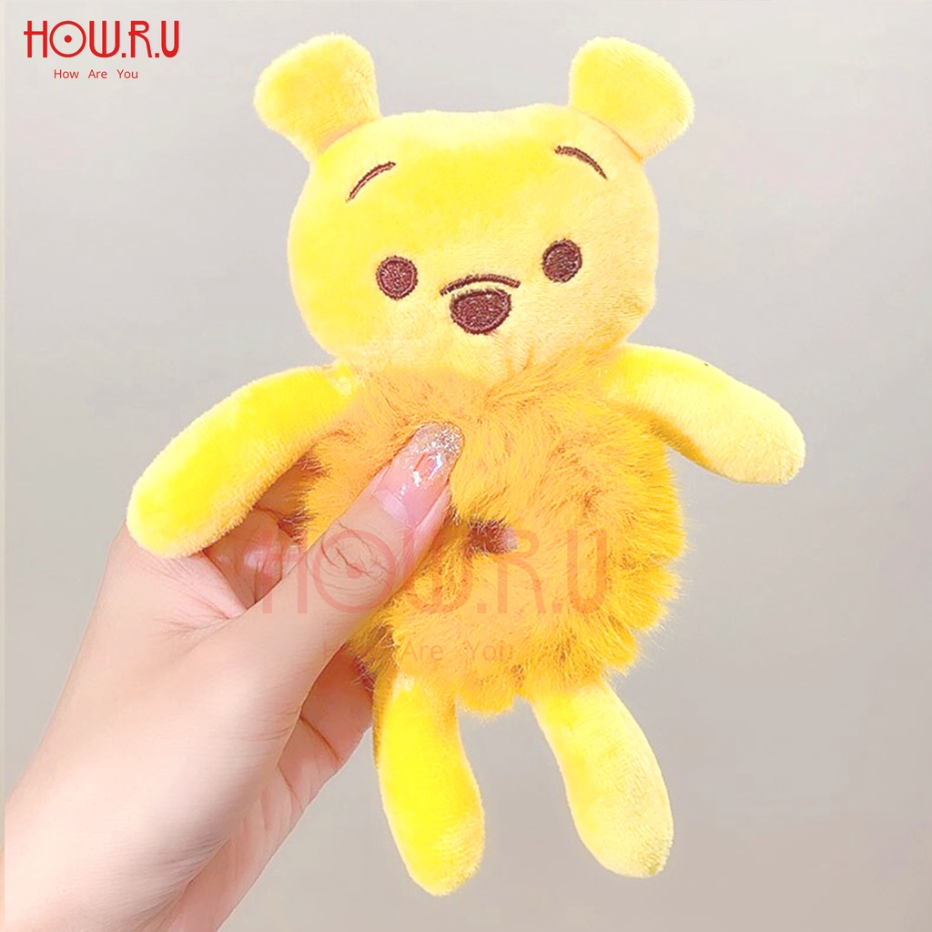 HOW.R.U | Scrunchie Boneka Fluffy Korean Style / Karet Rambut Anak