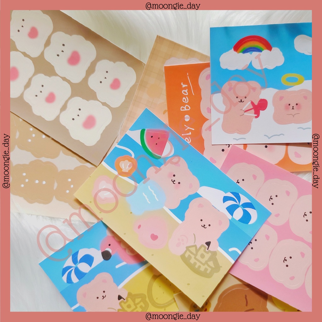 

3-4 LEMBAR MINI STIKER KERTAS TEMA BERUANG BEAR SMALL STICKERS BULLET JURNAL LUCU MURAH DIY DIARY KAWAII STATIONERY