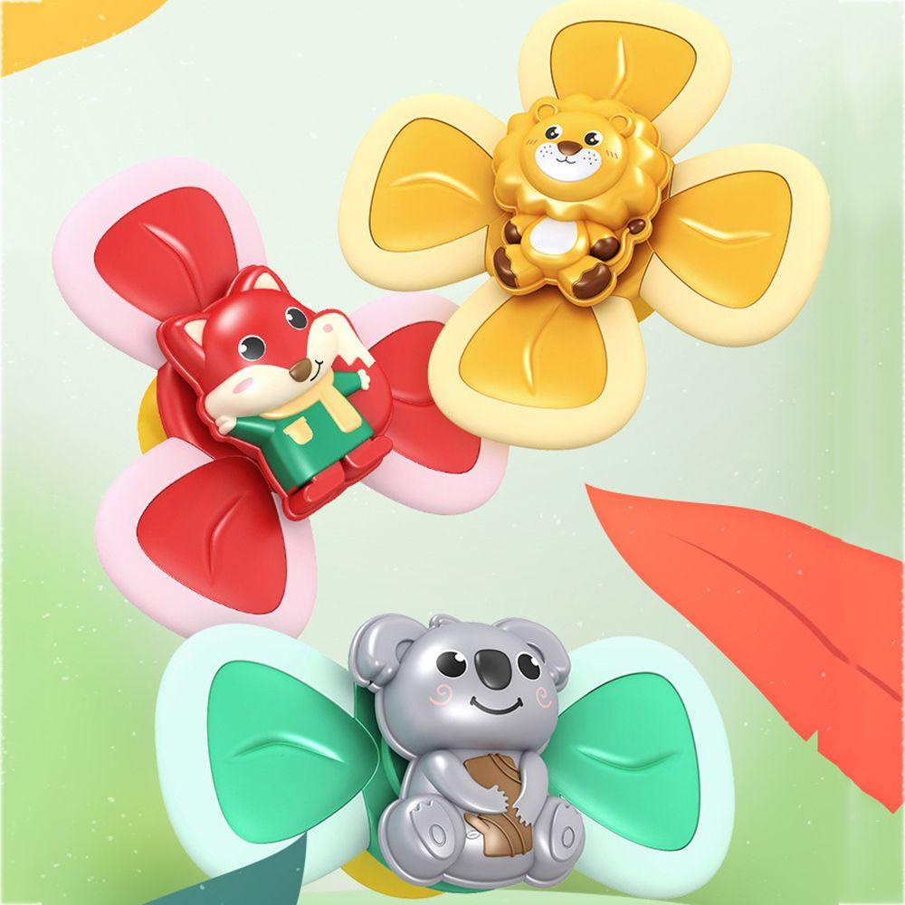 NEEDWAY Mainan Spinner Bayi 3pcs /set Baby Vision Training Ladybug Bee Belajar Dini Dengan Suara Kartun Berputar Mainan