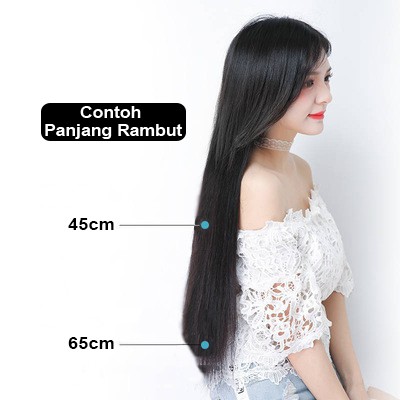 Hairclip Long Straight Big layer 65cm Korean Version Hair Clip Panjang Natural Hair Import