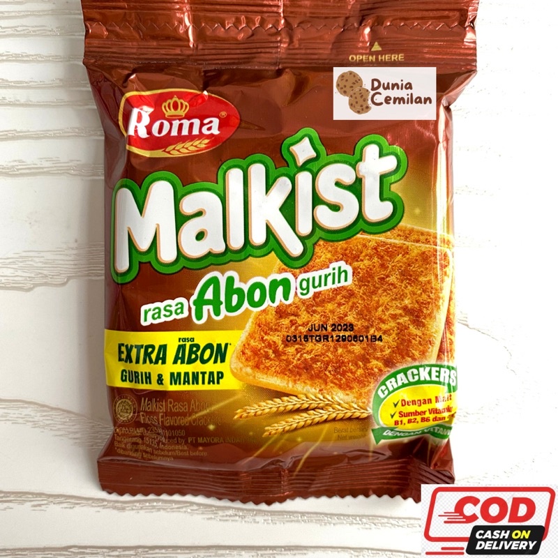 [TERMURAH!] Roma Malkist Abon 1 Renceng isi 10x18gr - Biskuit Malkist Enak Murah