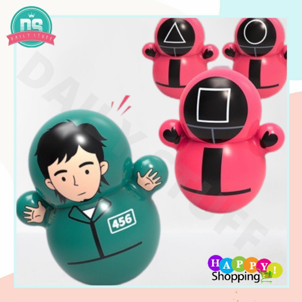 DS-Squid Game Tumbler Stress Relief Toy / Mainan Tumbler Squid game / Boneka Goyang Squid Game / Boneka Goyang Mini Lucu Import Murah