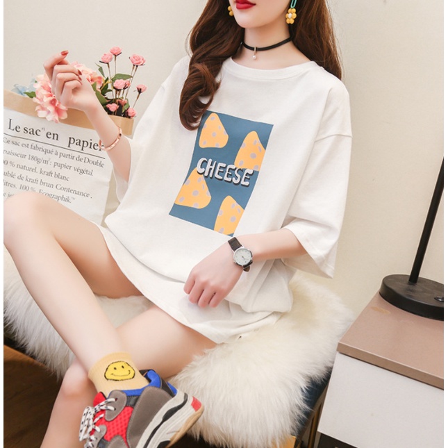 Kaos Oversized Oversized Oversized T shirt Oversized Tee Cheese korean style korea
