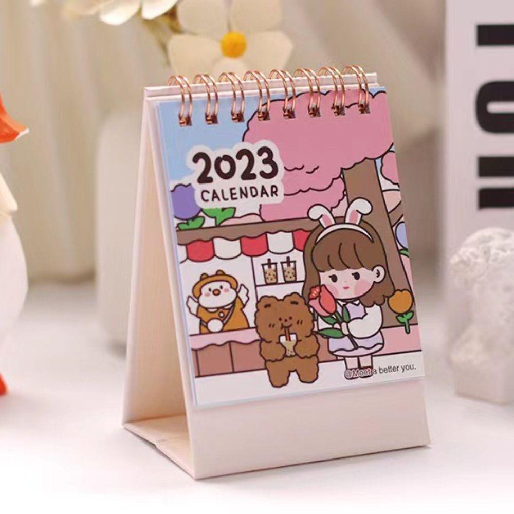 LANFY Kalender Meja Hadiah Kreatif Lucu Desktop Korea Memo Pads