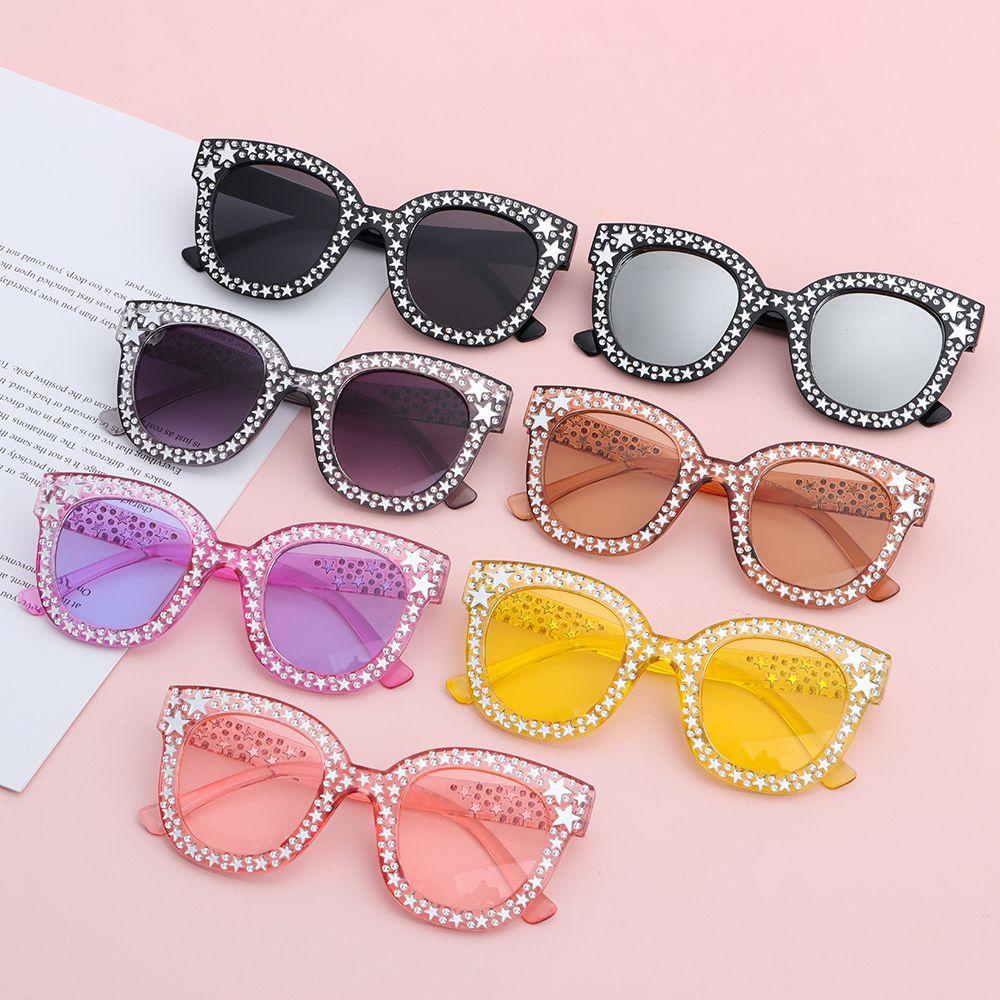 Lily Oversized Sunglasses Perlindungan UV Berlian Kristal Wanita Sunglasses