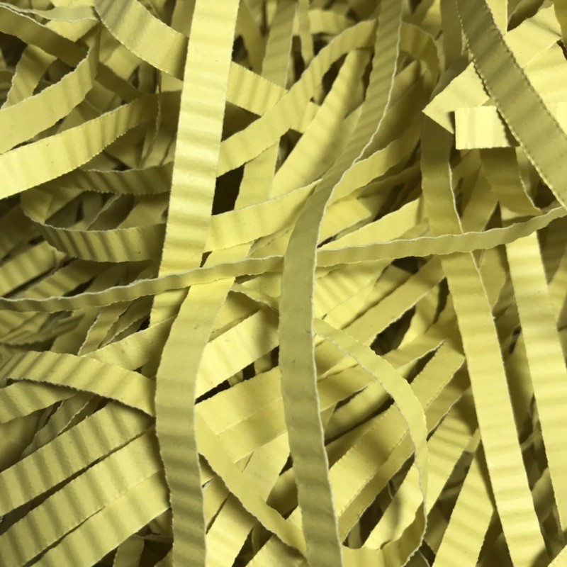 

Shredded Paper / Gift Box Filler / Crinkle Cut / Kertas Potong Cacah Serut / Yellow 80g