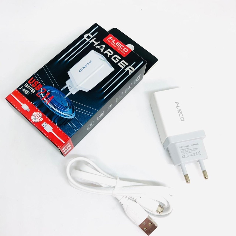 Charger FLECO F-160 ADAPTOR CAS KABEL MICRO Fast Charging QC 3.0A