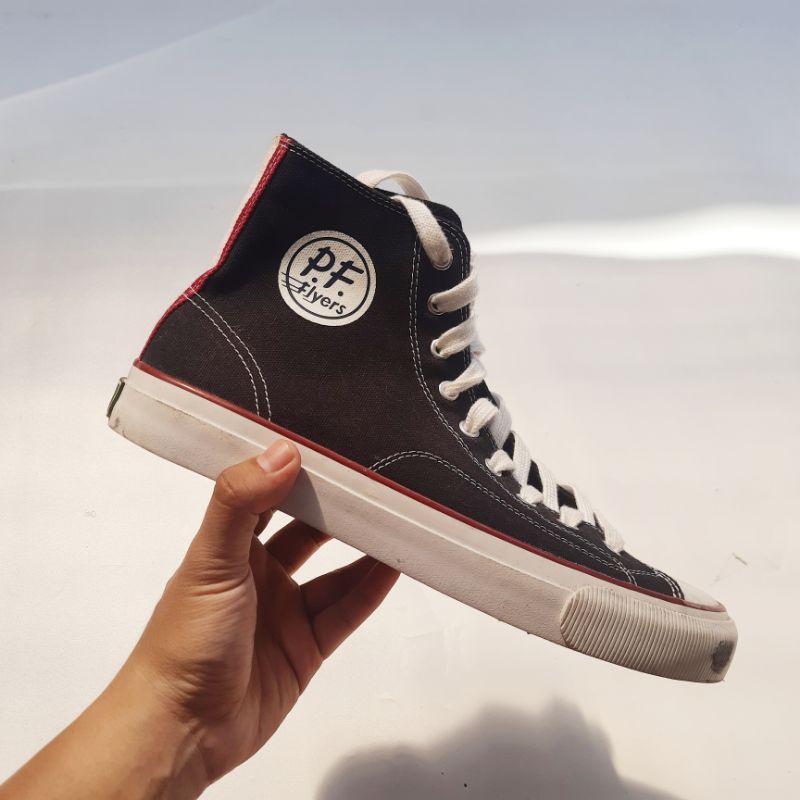 PF Flyers Black White Hi Original size 43