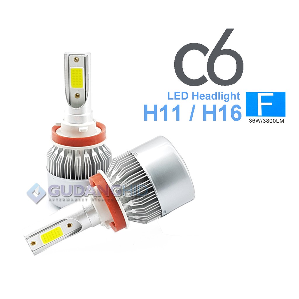  Lampu  LED  Mobil C6  H1 H3 H7 H11  H16 HB3 HB4 35W 3800 