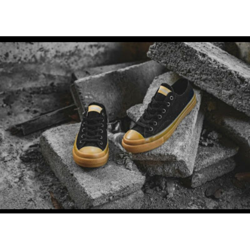 Sepatu Lokal/Sepatu unisex/Sepatu Ventela Bts 70s black gum