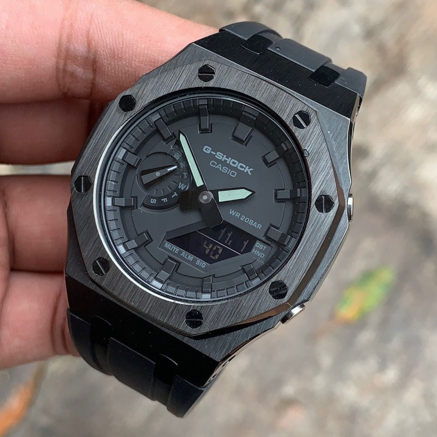 Jam Tangan Pria G Shock GA2100 Original & Garansi Full Black