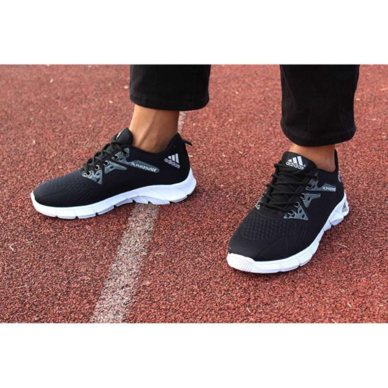 PROMO Sepatu Sneakers Pria Wanita/ Sport AD'S ALB Black Hitam.  sepatu sport. sepatu running. sepatu sekolah. sepatu formal. sepatu murah. sepatu keren. sepatu kekinian