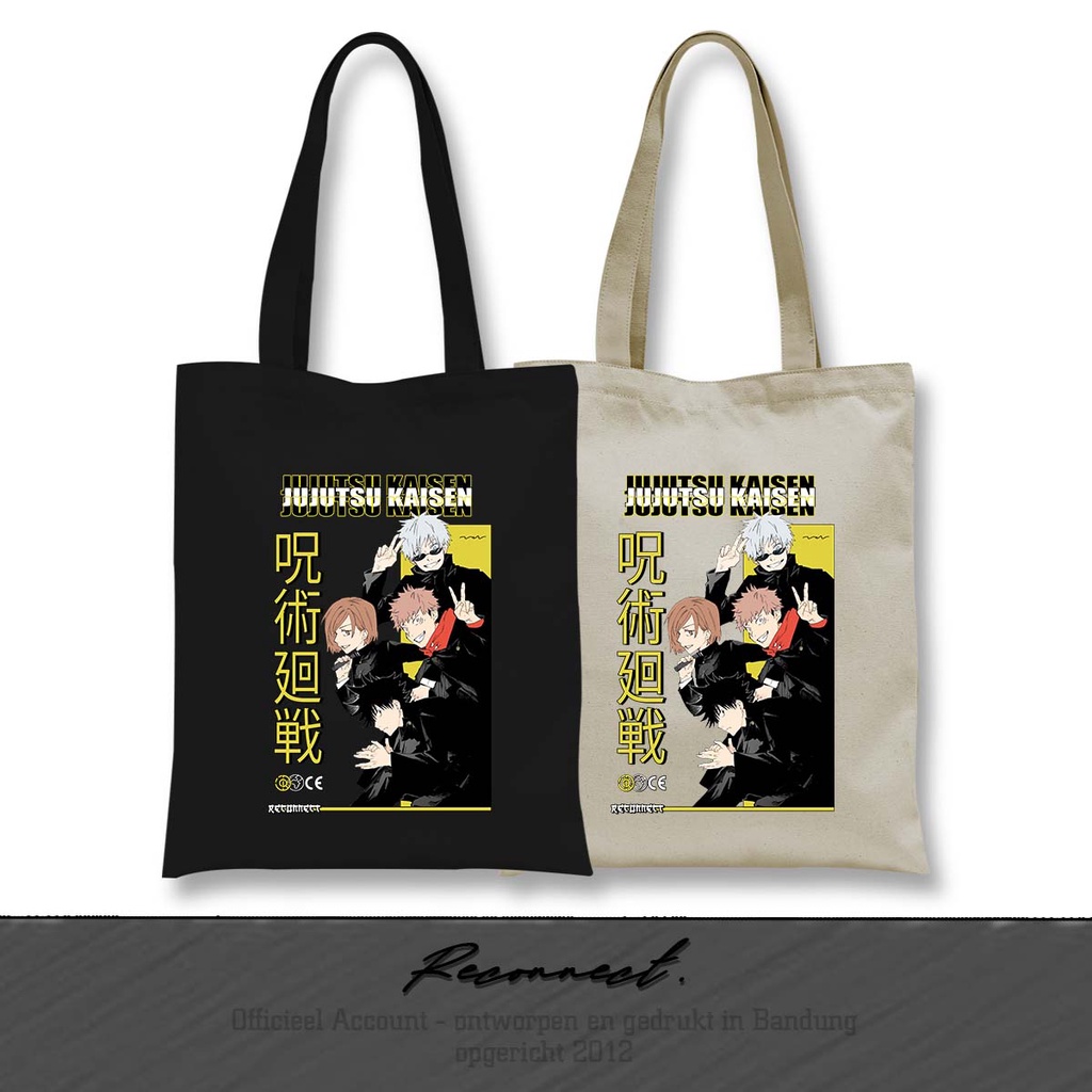 Reconnect Totebag Anime Jujutsu Kaisen - Gratis Tambah Nama