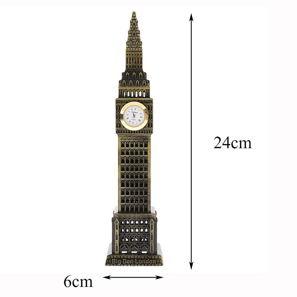 Suyo Ornamen Menara Big Ben Bahan Metal Untuk Dekorasi Meja