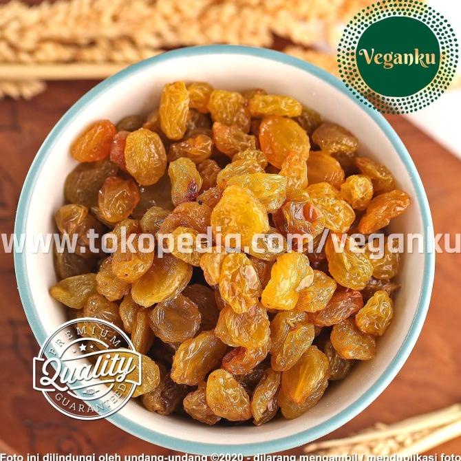 

Veganku - Premium Organik Golden Raisin 500Gr Kismis Kuning Import