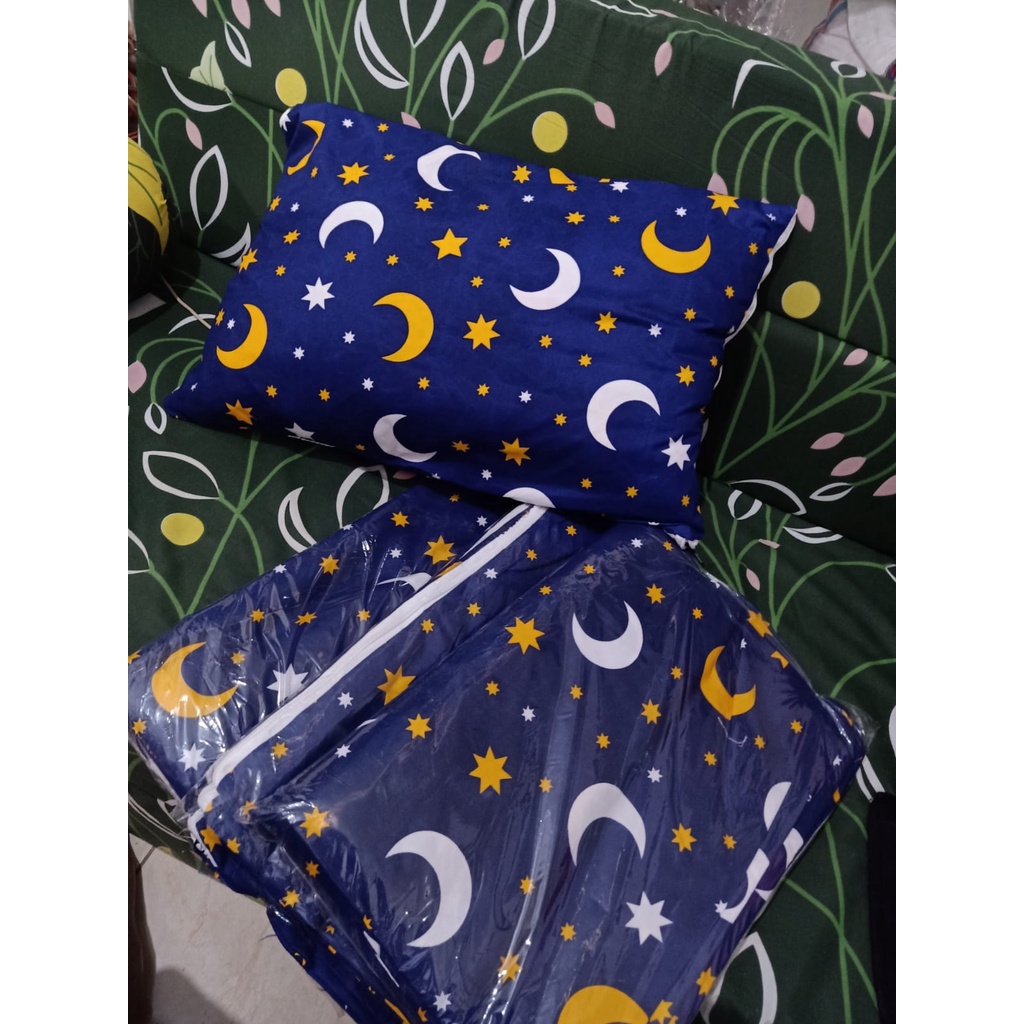 Sarung bantal  starmon biru / sarung bantal tidur