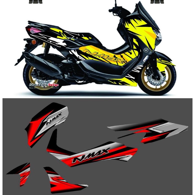 Striping Nmax - N Max 2020 2021 New Variasi Yamaha Sticker Stiker Skotlet Motor Lis Scotlite Skotlet