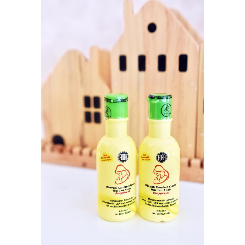 FORA MINYAK KEMIRI Penyubur Rambut Bayi Mild &amp; Gantle Soft &amp; Smooth Wangi Vanila dan Sakura 65ml