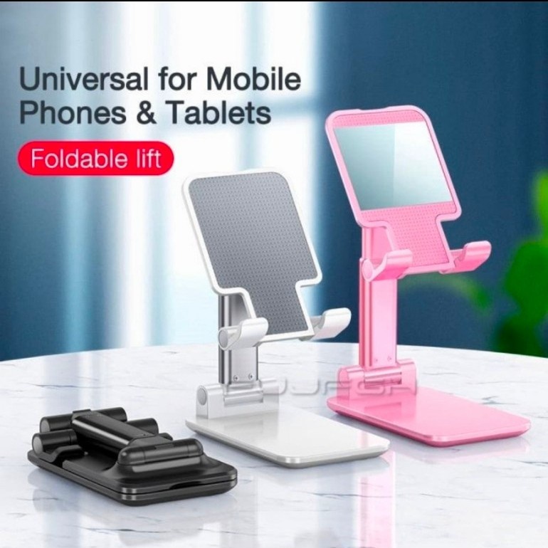 Liftable Foldable Phone Holder Stand HP di Meja Folding desktop Bahan Metal